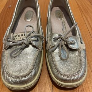 Sperry Boat Shoes, Size 8.5, Gold